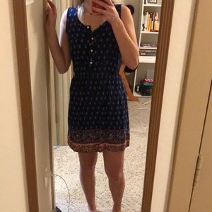 Blue patterned dress